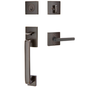 Emtek Baden Tubular Entryset Sectional with Freestone Lever