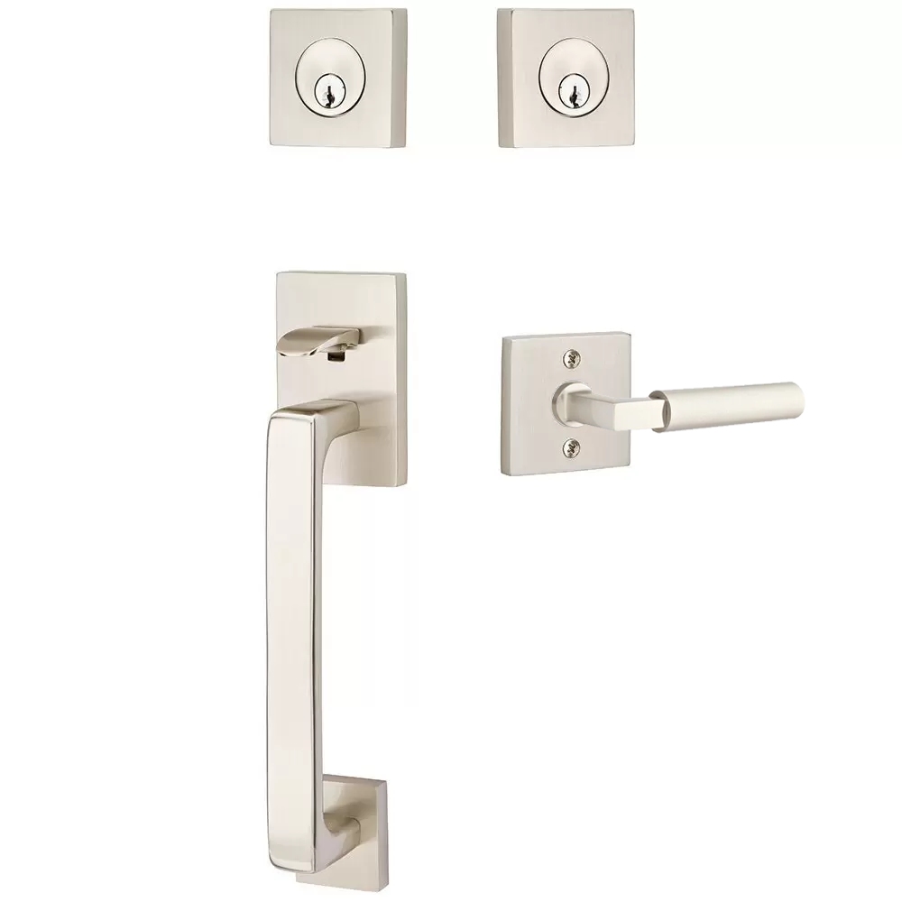 Emtek Baden Tubular Entryset Sectional with Hercules Lever