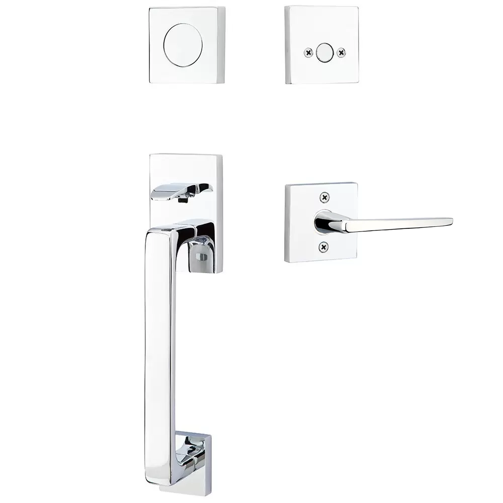 Emtek Baden Tubular Entryset Sectional with Hermes Lever