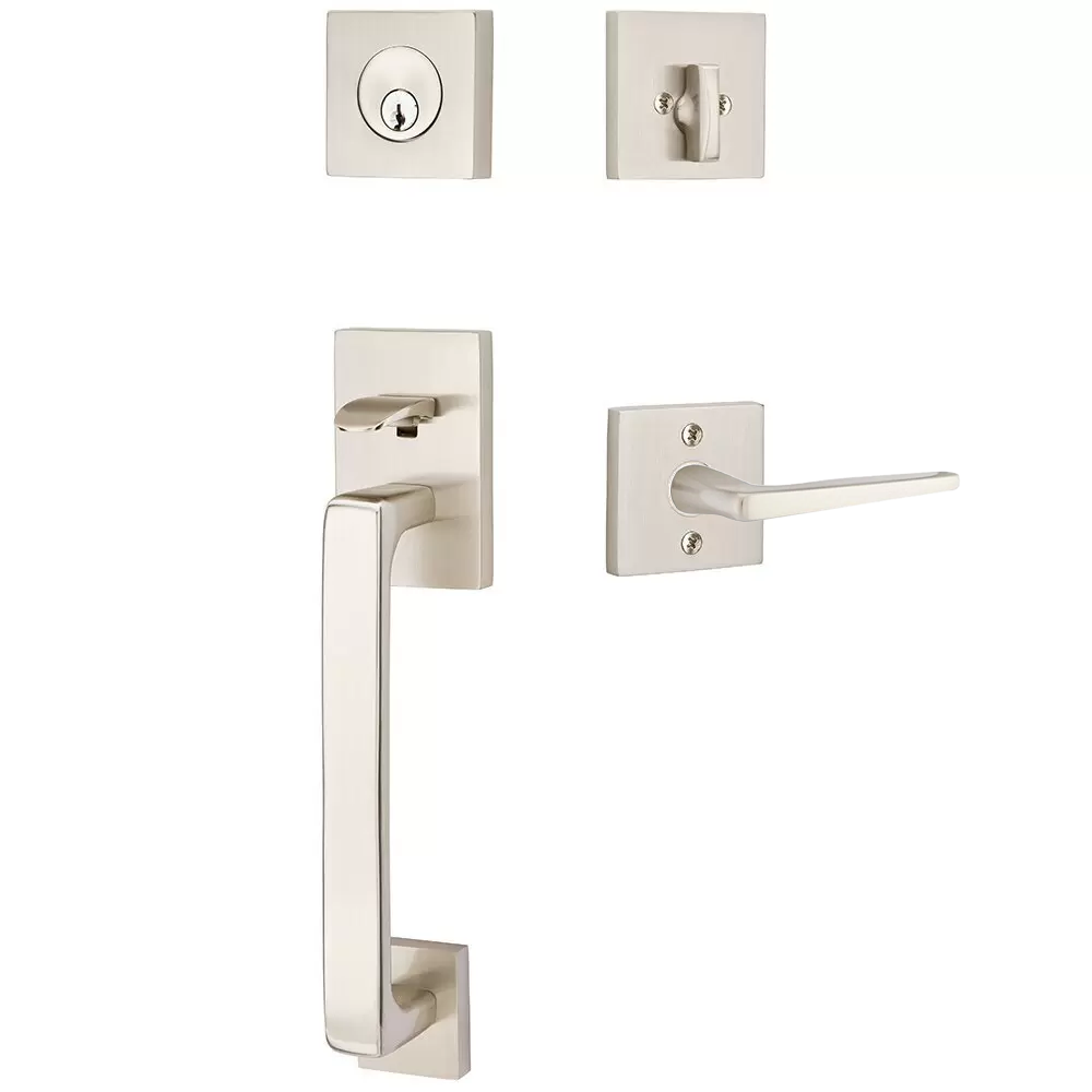 Emtek Baden Tubular Entryset Sectional with Hermes Lever