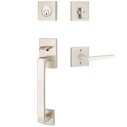Emtek Baden Tubular Entryset Sectional with Hermes Lever