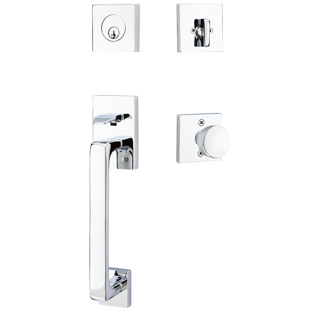 Emtek Baden Tubular Entryset Sectional with Laurent Knob