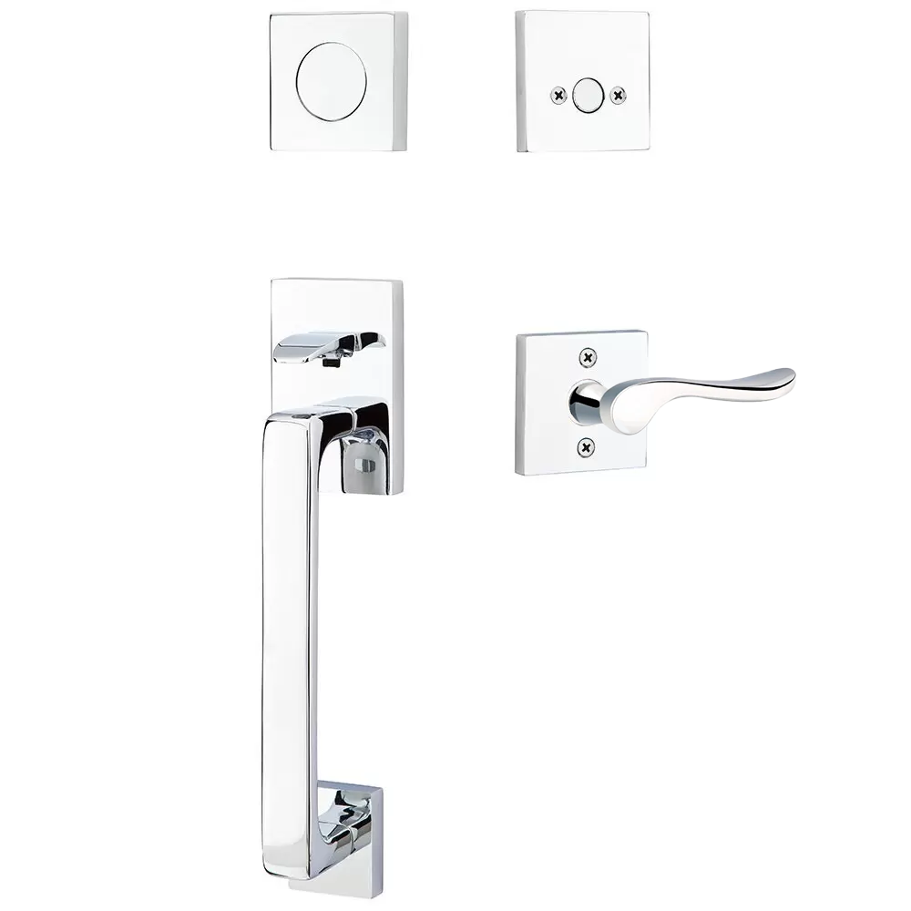 Emtek Baden Tubular Entryset Sectional with Luzern Lever