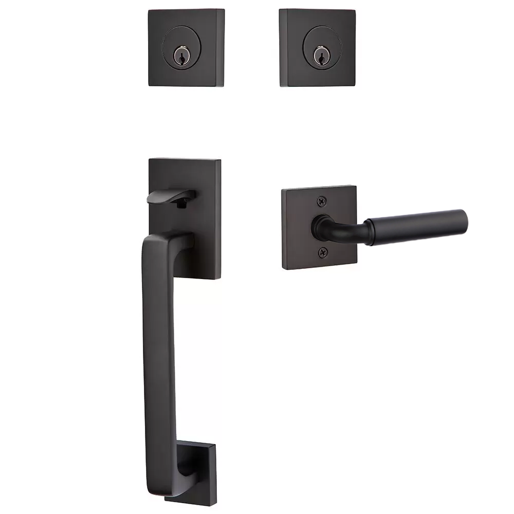 Emtek Baden Tubular Entryset Sectional with Manning Lever