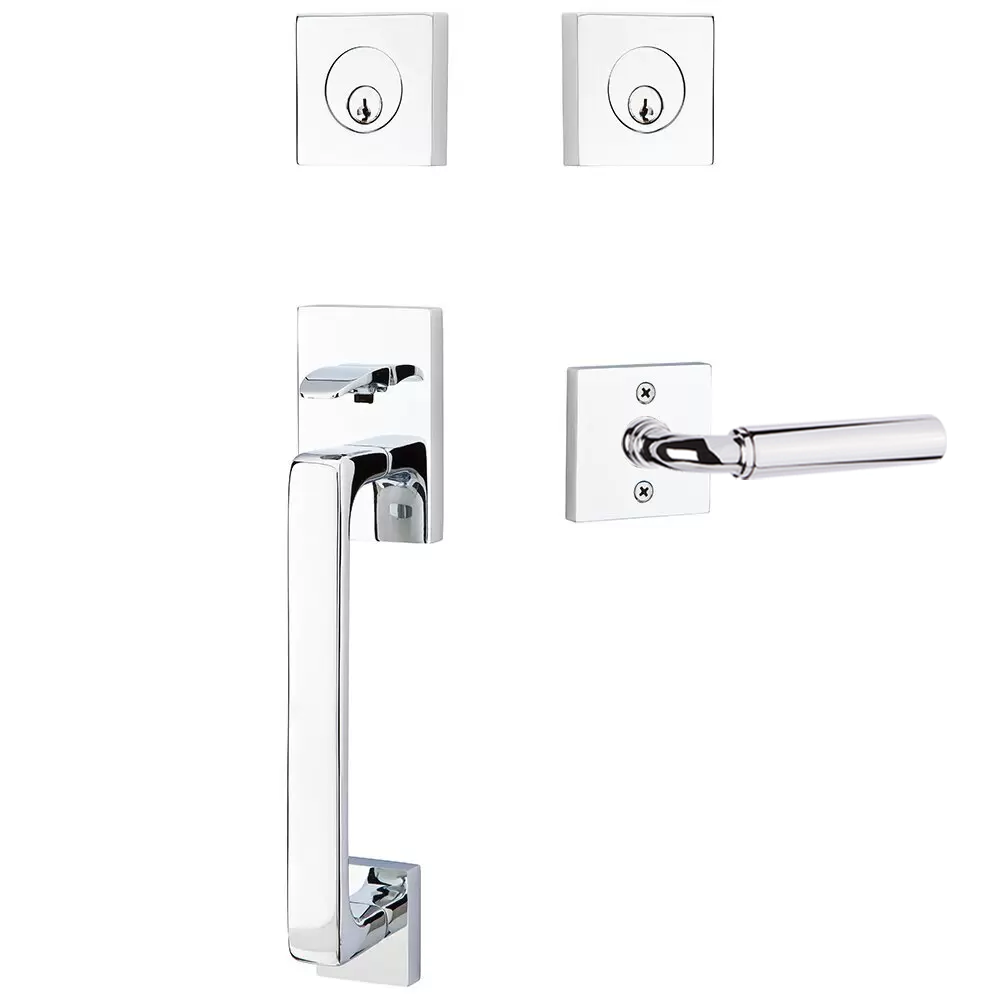 Emtek Baden Tubular Entryset Sectional with Manning Lever