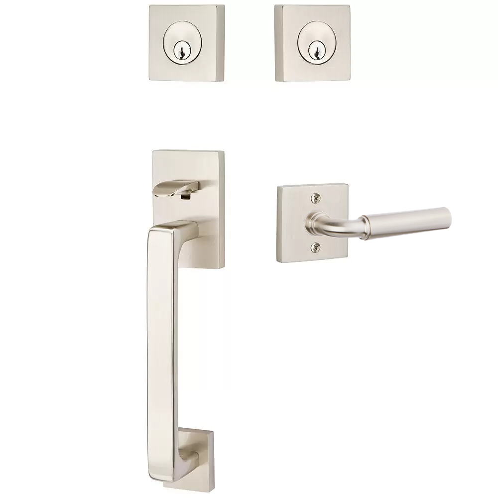Emtek Baden Tubular Entryset Sectional with Manning Lever