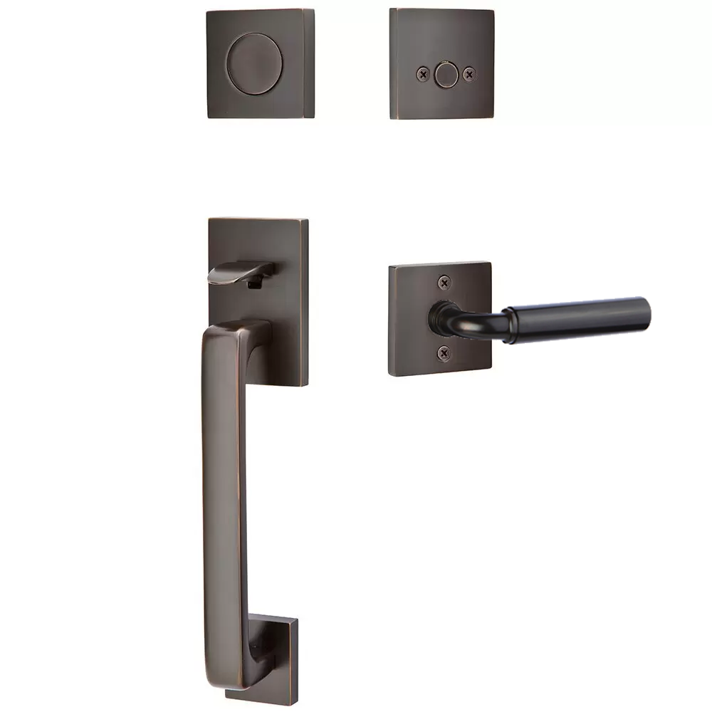 Emtek Baden Tubular Entryset Sectional with Manning Lever