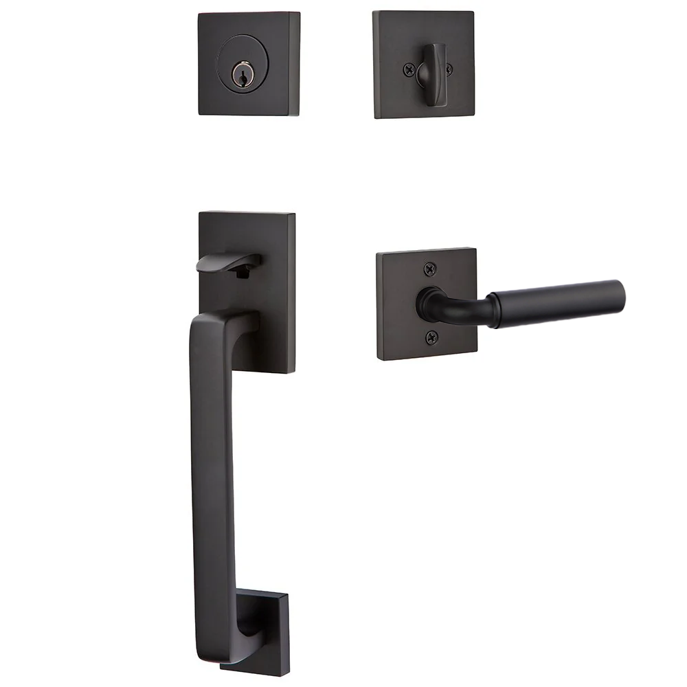 Emtek Baden Tubular Entryset Sectional with Manning Lever