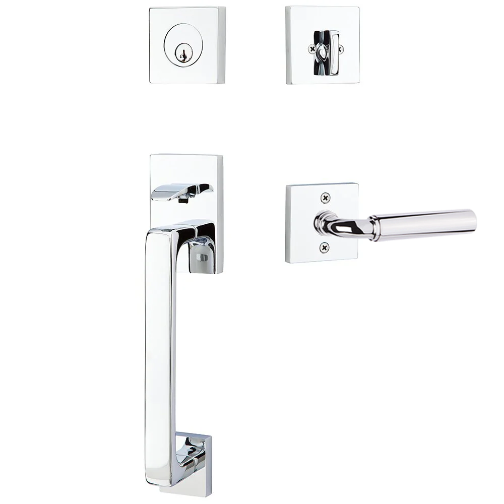 Emtek Baden Tubular Entryset Sectional with Manning Lever