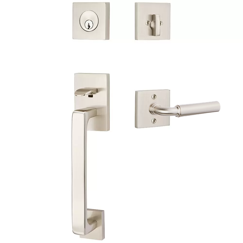 Emtek Baden Tubular Entryset Sectional with Manning Lever