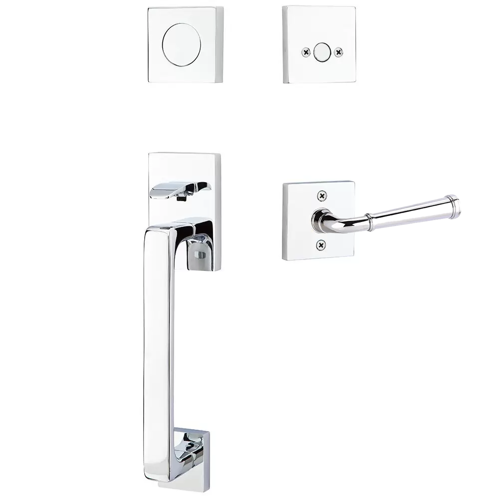 Emtek Baden Tubular Entryset Sectional with Merrimack Lever