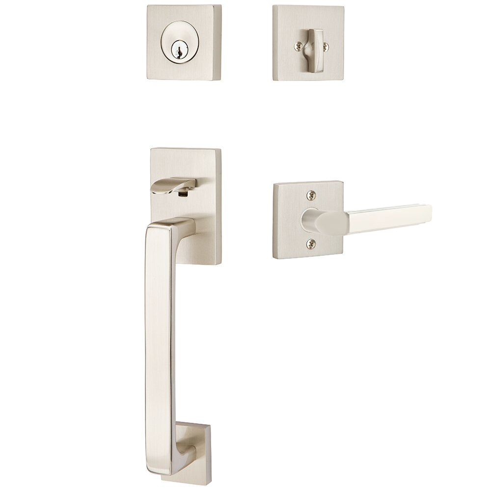 Emtek Baden Tubular Entryset Sectional with Milano Lever