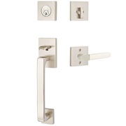 Emtek Baden Tubular Entryset Sectional with Milano Lever