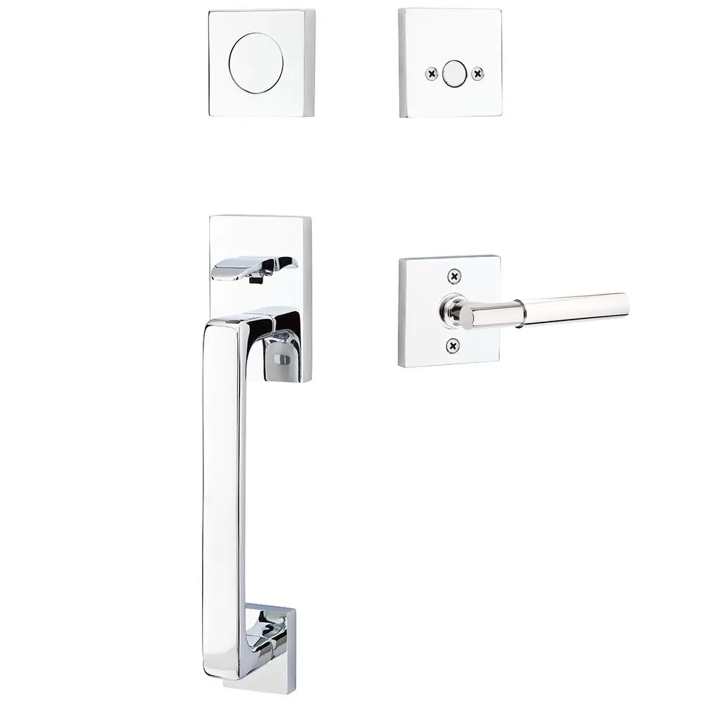 Emtek Baden Tubular Entryset Sectional with Myles Lever