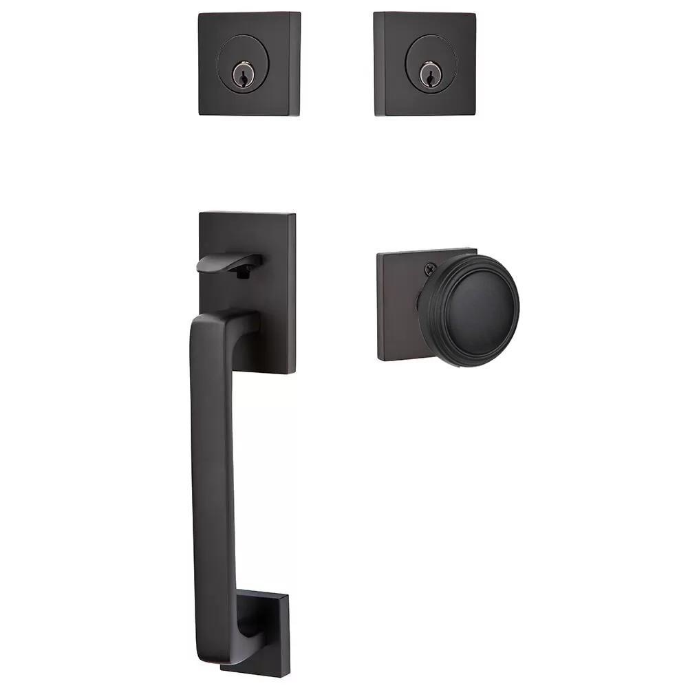 Emtek Baden Tubular Entryset Sectional with Norwich Knob