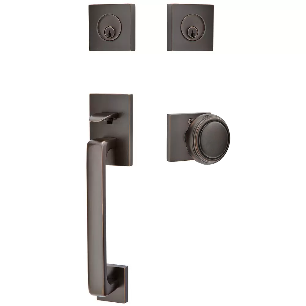 Emtek Baden Tubular Entryset Sectional with Norwich Knob