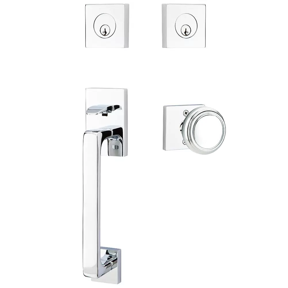 Emtek Baden Tubular Entryset Sectional with Norwich Knob