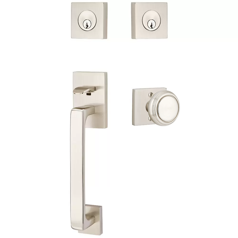 Emtek Baden Tubular Entryset Sectional with Norwich Knob
