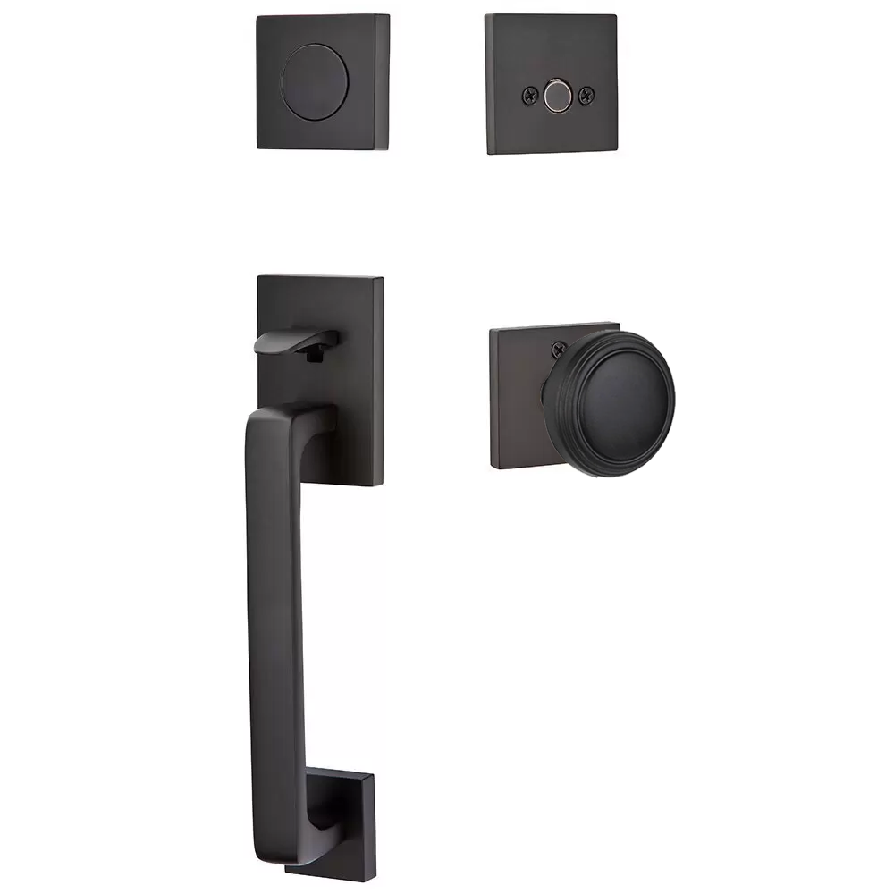 Emtek Baden Tubular Entryset Sectional with Norwich Knob