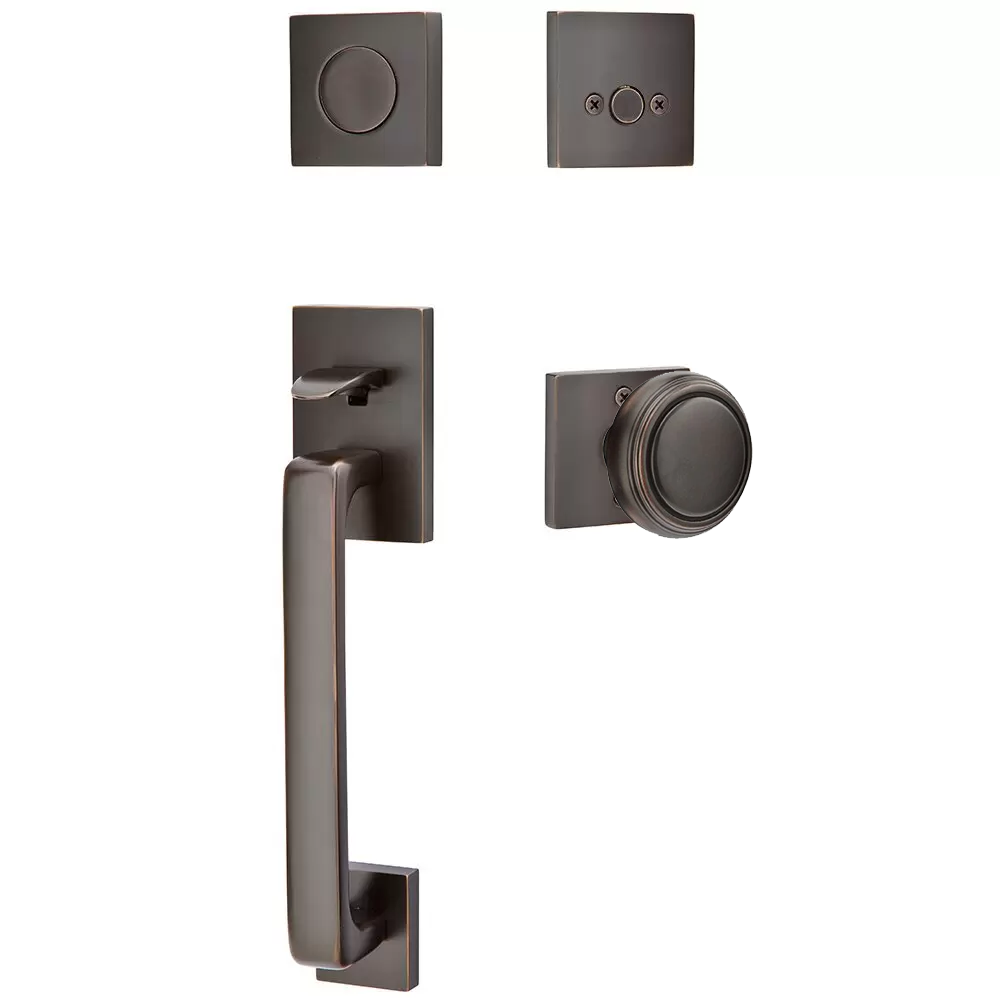Emtek Baden Tubular Entryset Sectional with Norwich Knob