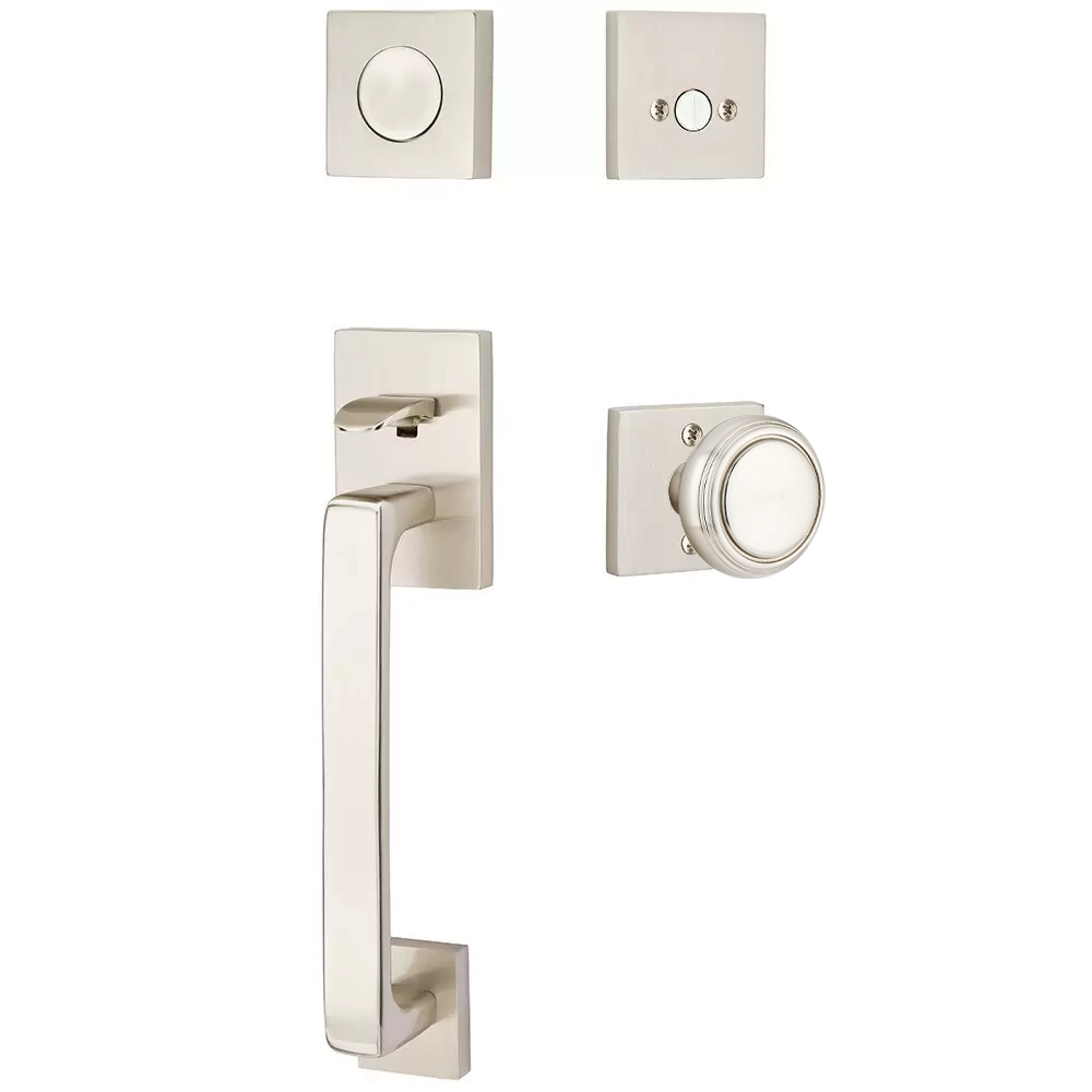 Emtek Baden Tubular Entryset Sectional with Norwich Knob
