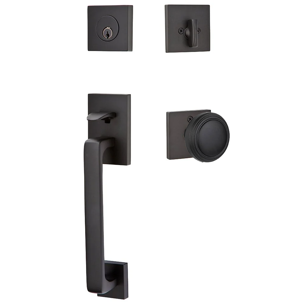 Emtek Baden Tubular Entryset Sectional with Norwich Knob