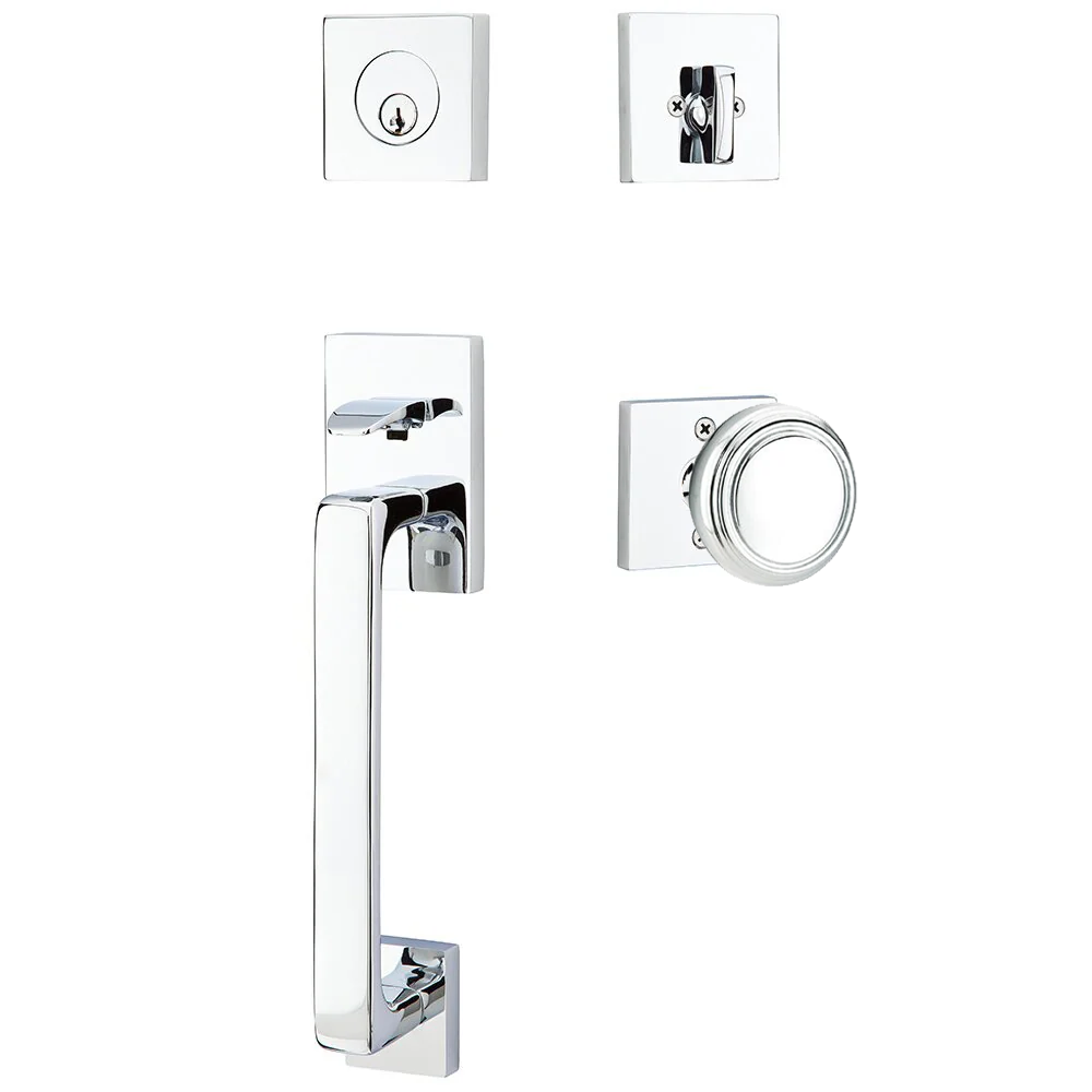 Emtek Baden Tubular Entryset Sectional with Norwich Knob