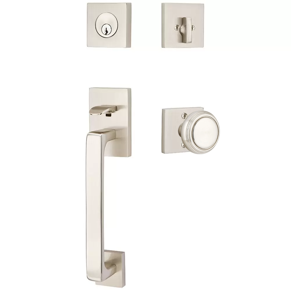 Emtek Baden Tubular Entryset Sectional with Norwich Knob