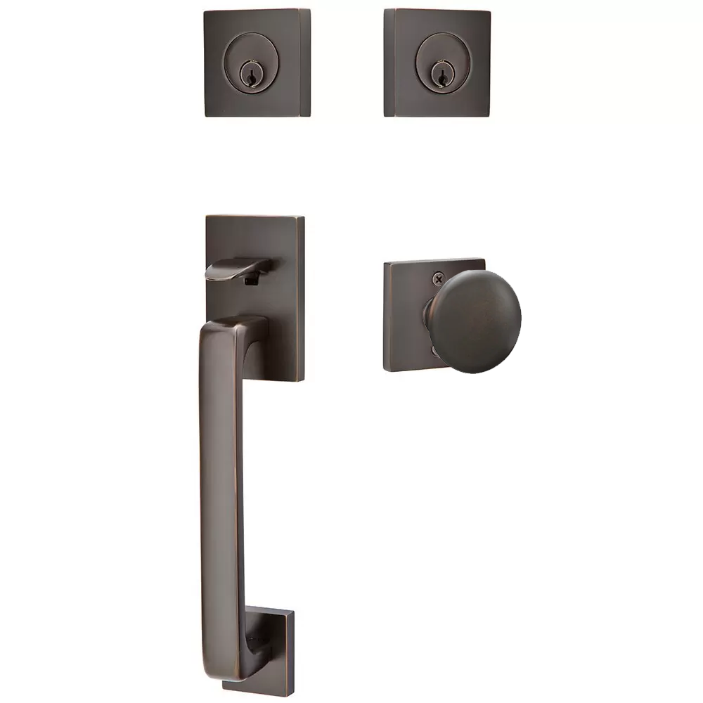Emtek Baden Tubular Entryset Sectional with Providence Knob