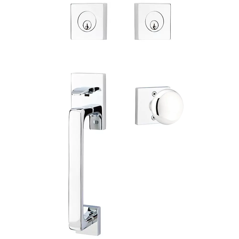Emtek Baden Tubular Entryset Sectional with Providence Knob