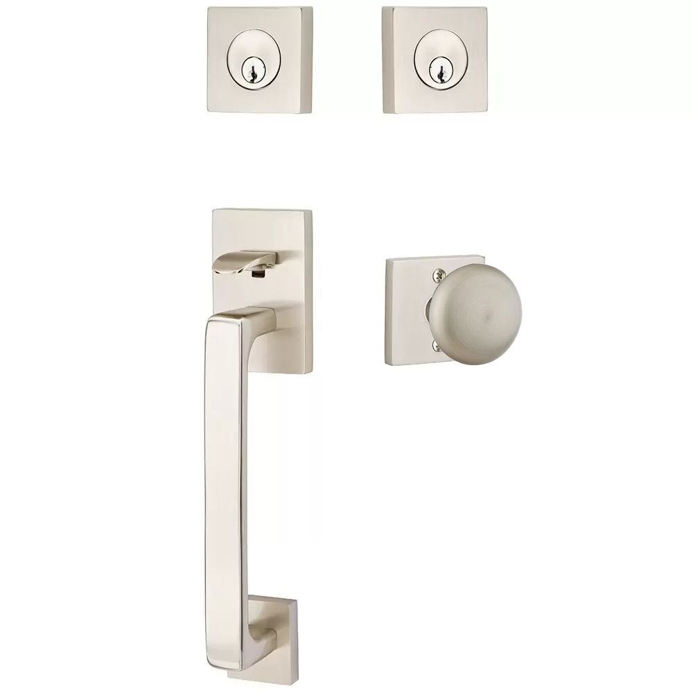 Emtek Baden Tubular Entryset Sectional with Providence Knob