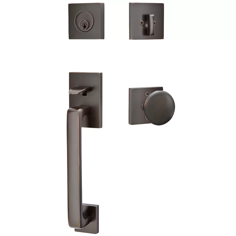 Emtek Baden Tubular Entryset Sectional with Providence Knob