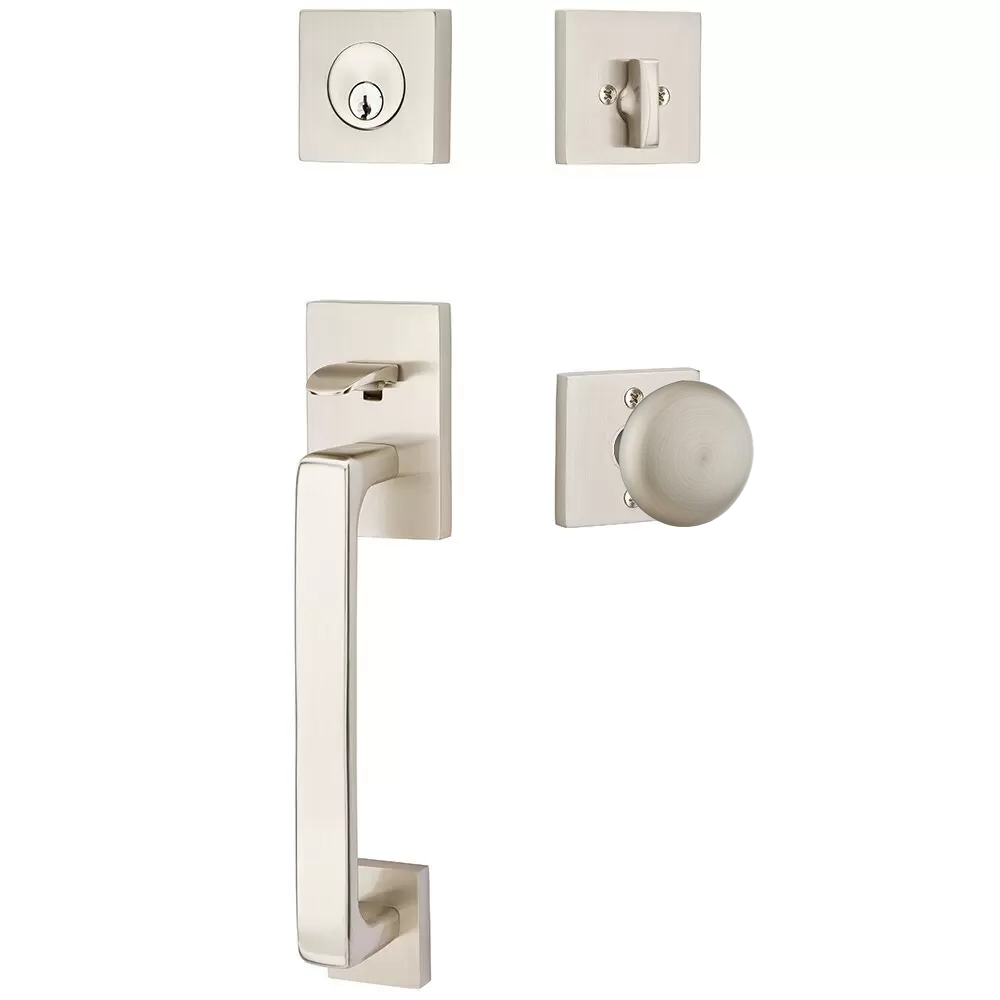 Emtek Baden Tubular Entryset Sectional with Providence Knob