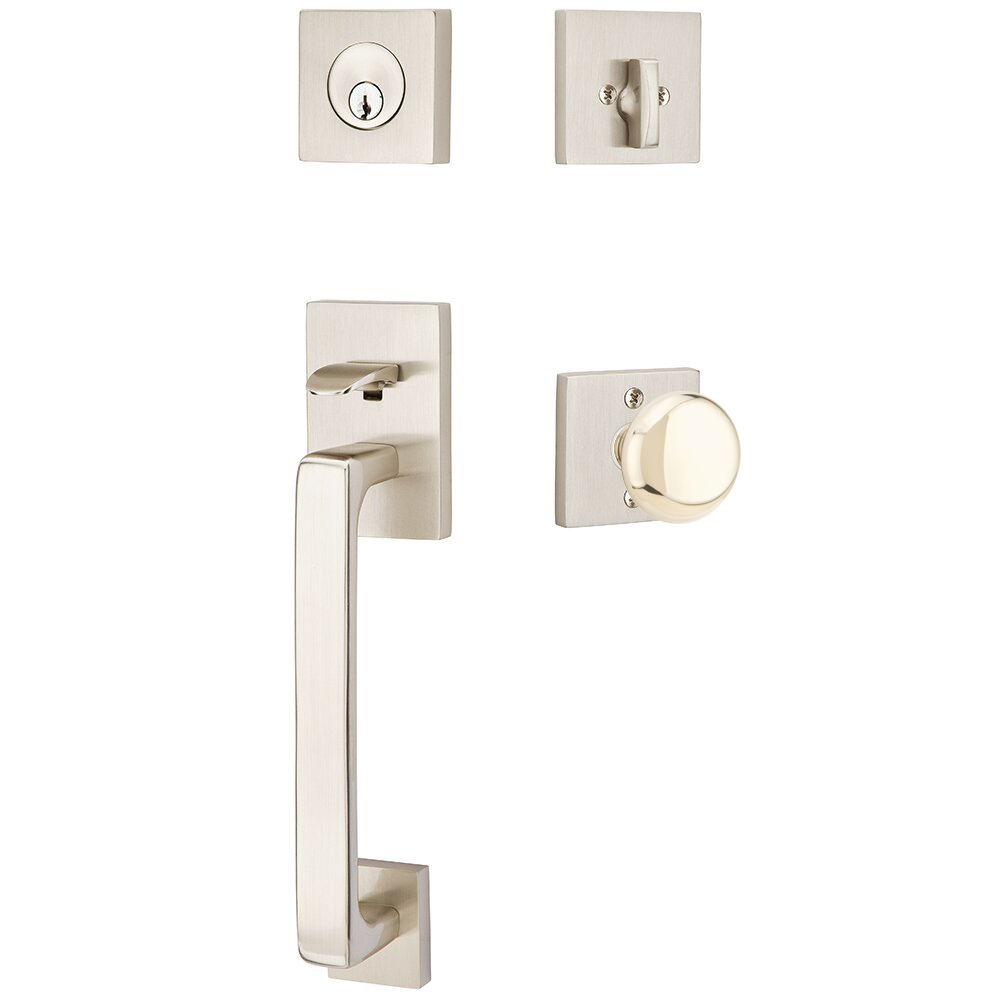 Emtek Baden Tubular Entryset Sectional with Providence Knob