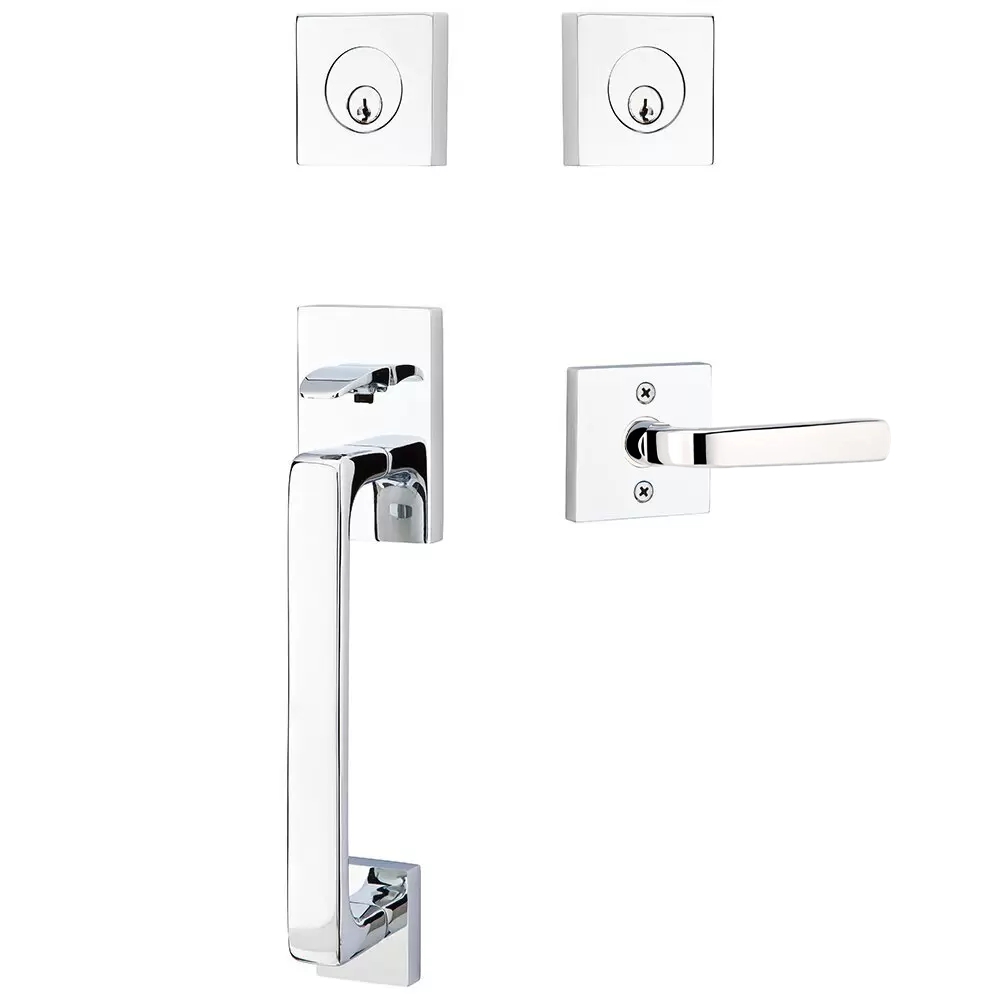 Emtek Baden Tubular Entryset Sectional with Sion Lever