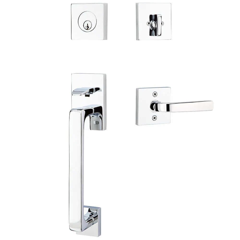 Emtek Baden Tubular Entryset Sectional with Sion Lever
