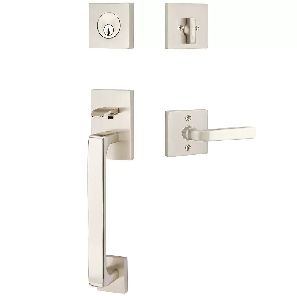 Emtek Baden Tubular Entryset Sectional with Sion Lever