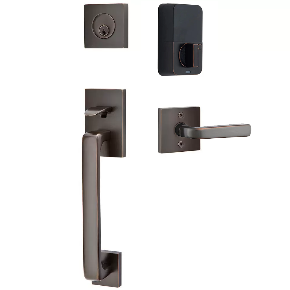 Emtek Baden Tubular Entryset Sectional with Sion Lever