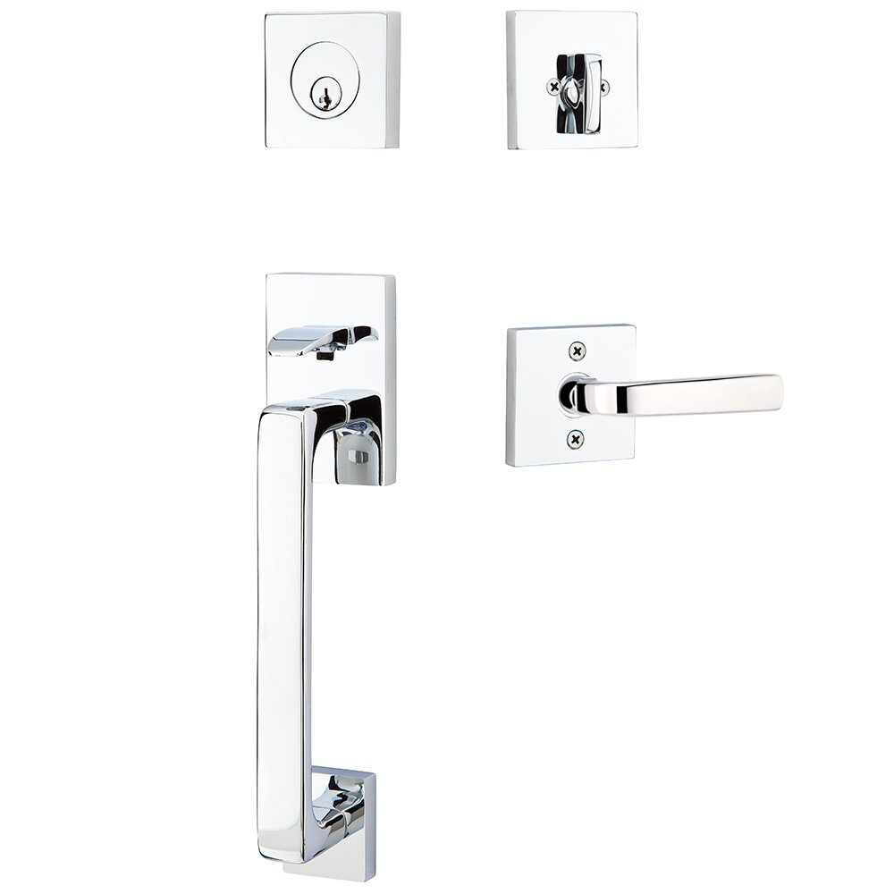 Emtek Baden Tubular Entryset Sectional with Sion Lever