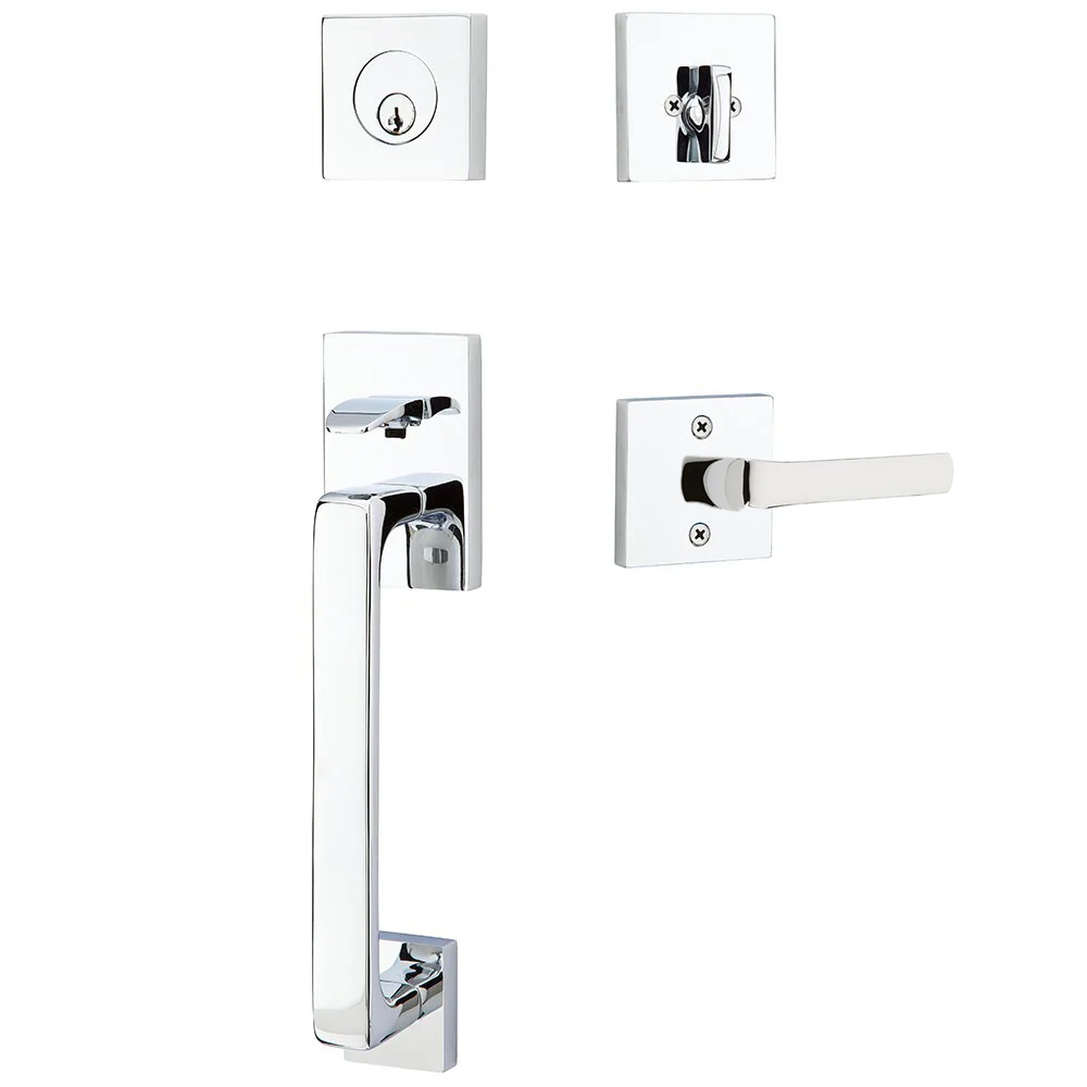 Emtek Baden Tubular Entryset Sectional with Spencer Lever