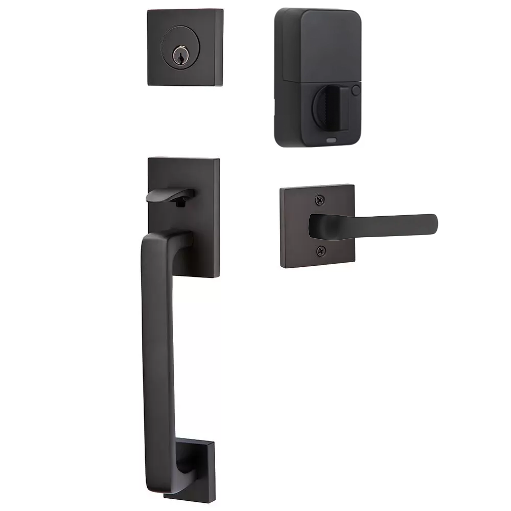 Emtek Baden Tubular Entryset Sectional with Spencer Lever