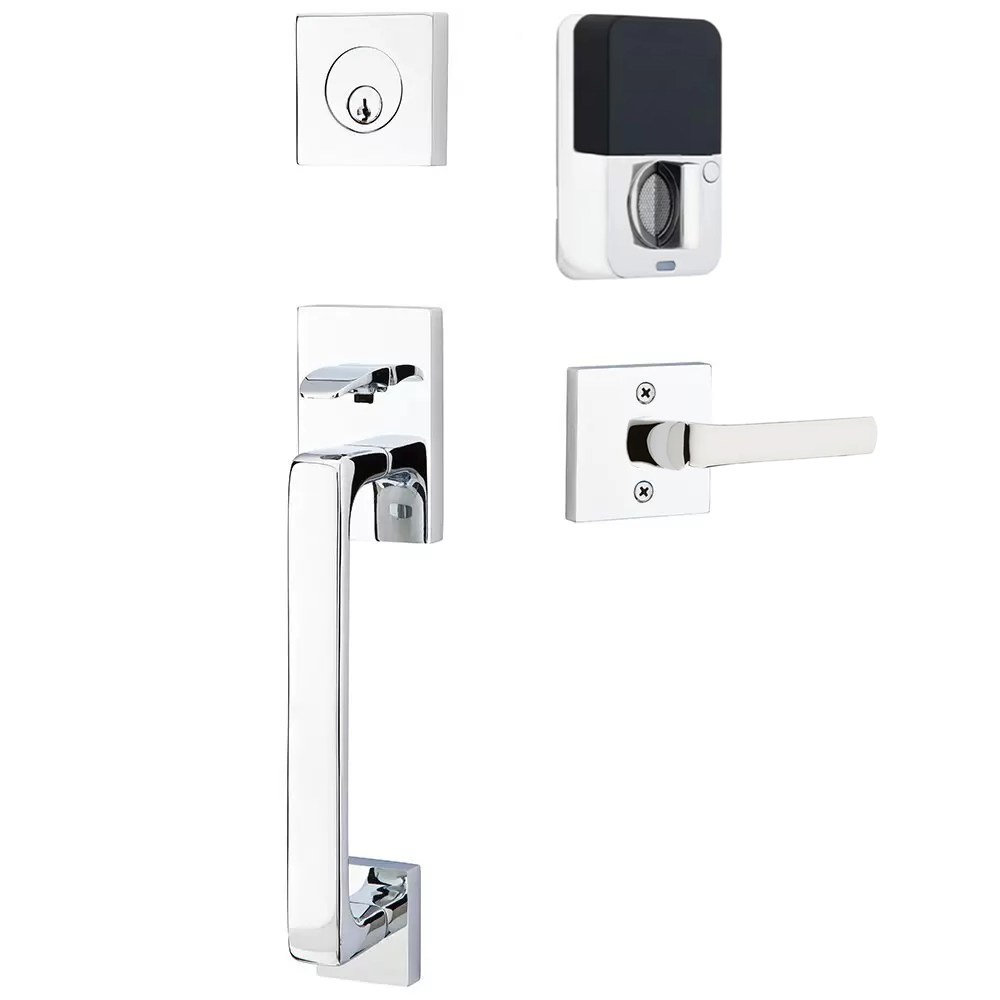 Emtek Baden Tubular Entryset Sectional with Spencer Lever