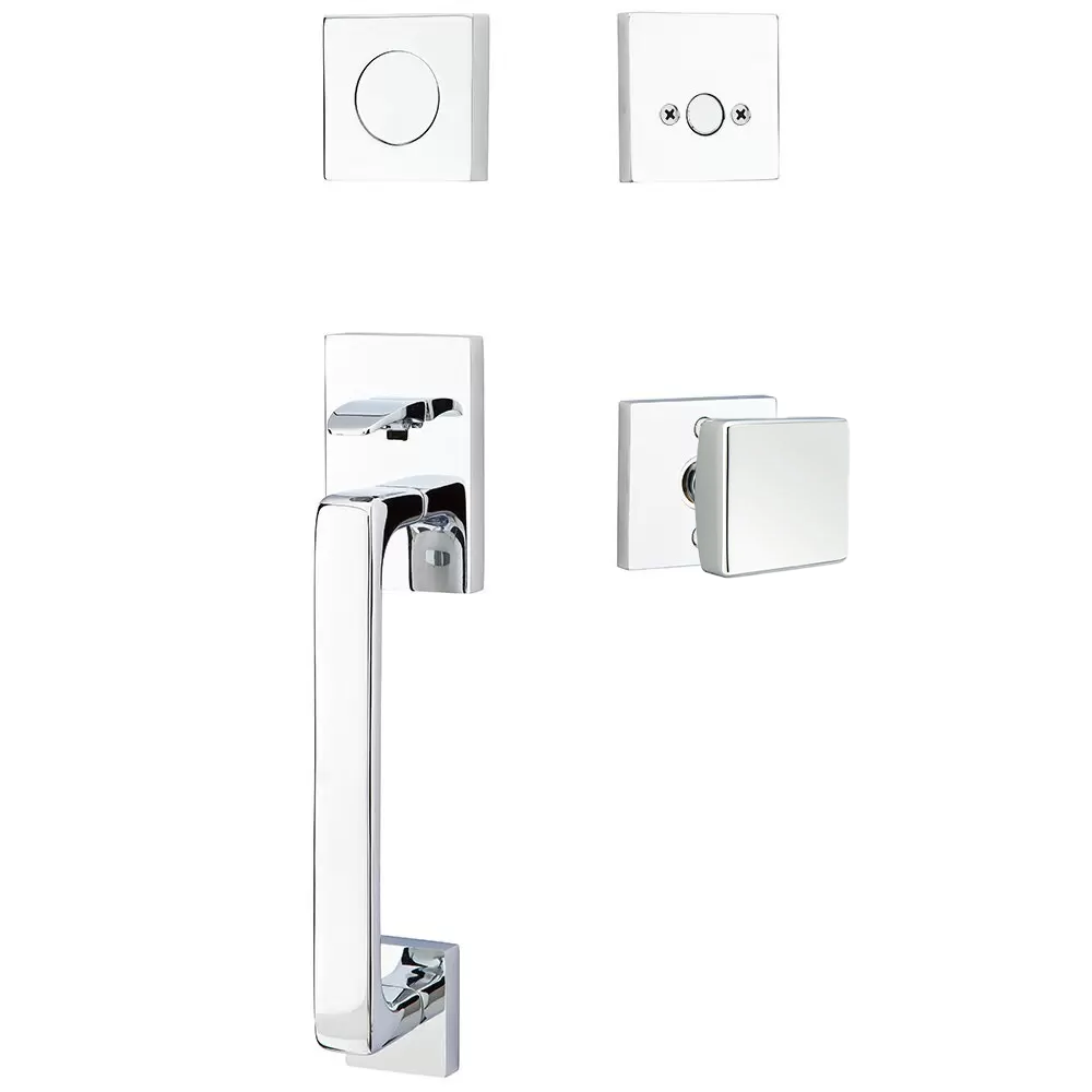Emtek Baden Tubular Entryset Sectional with Square Knob
