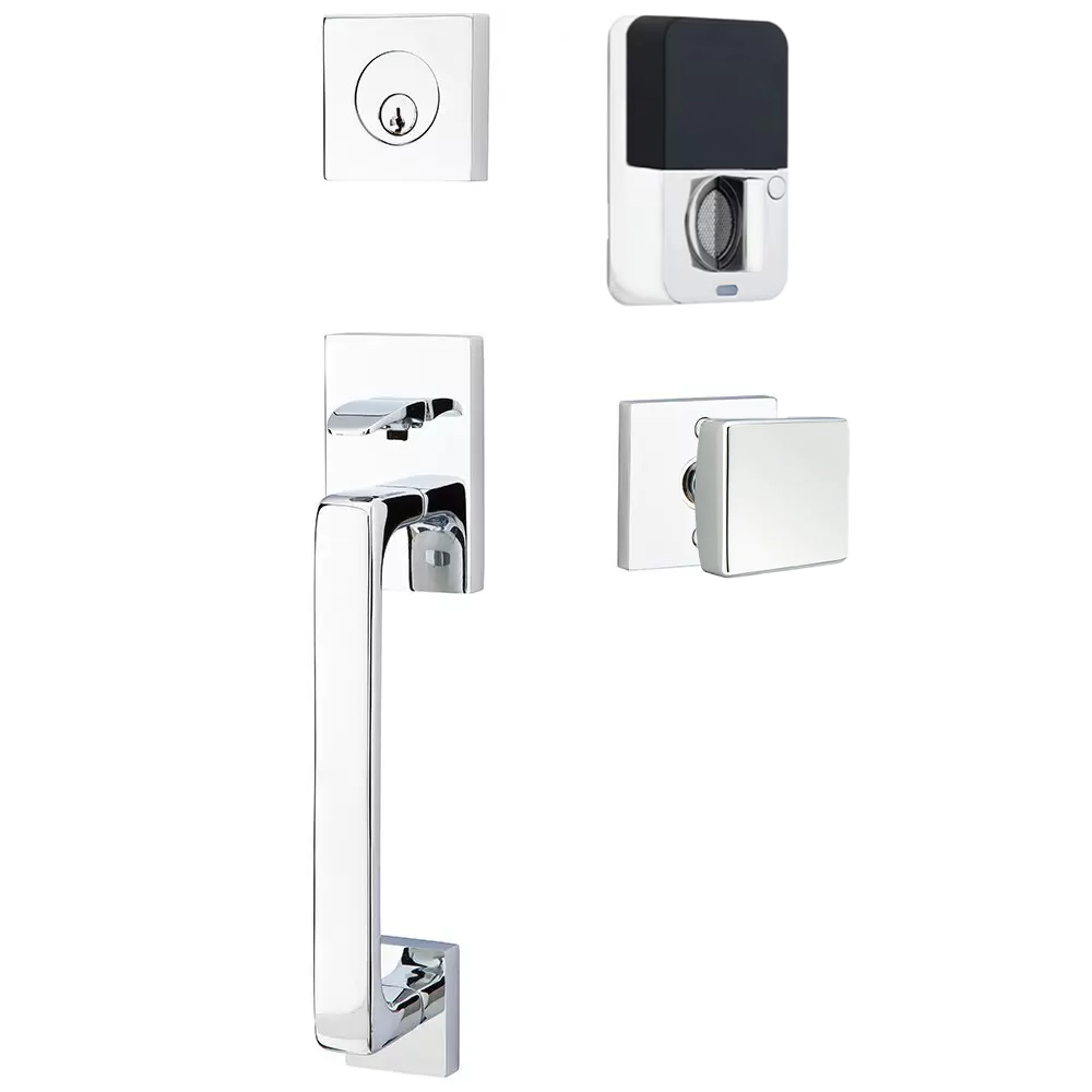 Emtek Baden Tubular Entryset Sectional with Square Knob