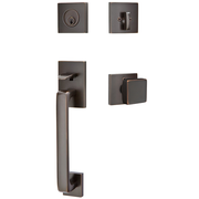 Emtek Baden Tubular Entryset Sectional with Square Knob