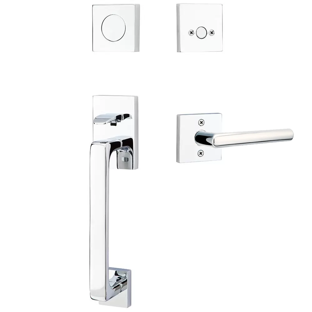 Emtek Baden Tubular Entryset Sectional with Stuttgart Lever