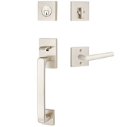 Emtek Baden Tubular Entryset Sectional with Stuttgart Lever