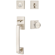 Emtek Baden Tubular Entryset Sectional with Verve Knob