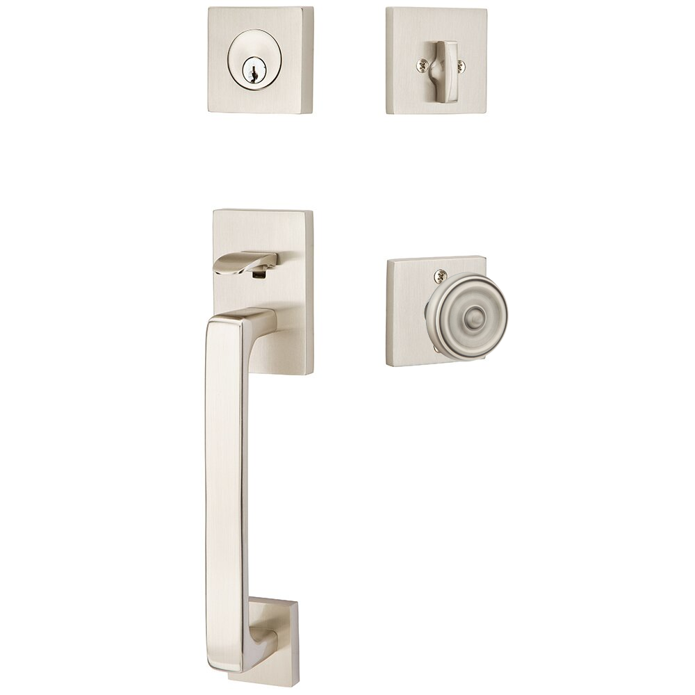 Emtek Baden Tubular Entryset Sectional with Waverly Knob