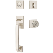 Emtek Baden Tubular Entryset Sectional with Waverly Knob